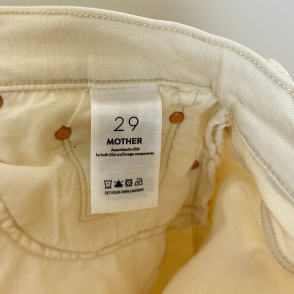 MOTHER The Tomcat High Waisted Jeans in Wash Cream Puffs Size US 29 - Picture 11 of 14
